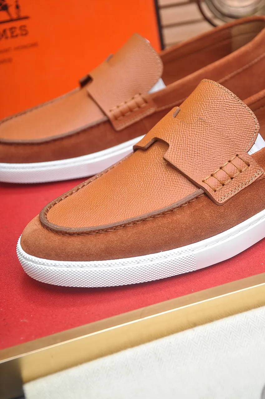 Men's shoes💰540💶[HERMES] (cowhide lining)🍀Italian top luxury🍀He does not pursue novel styles and gorgeous colors, but attracts the favor of successful men with his flawless, elegant and classic style. Formal leather shoes This very comfortable, simple and stable style allows you to easily match any style! The pattern is absolutely 1:1 refined from the original case, and we strive for excellence in materials, imported cowhide + cowhide lining💪💪💪extraordinary texture👍! .Code number: 39-45 (45 customized)